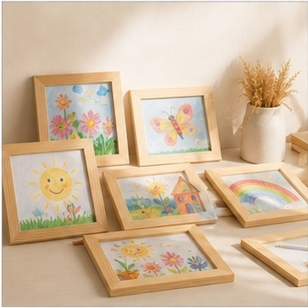 กรอบรูปไม้เนื้อแข็ง 6 ชิ้น สำห - Art And Craft For Nursery บทวิจารณ์และราคา