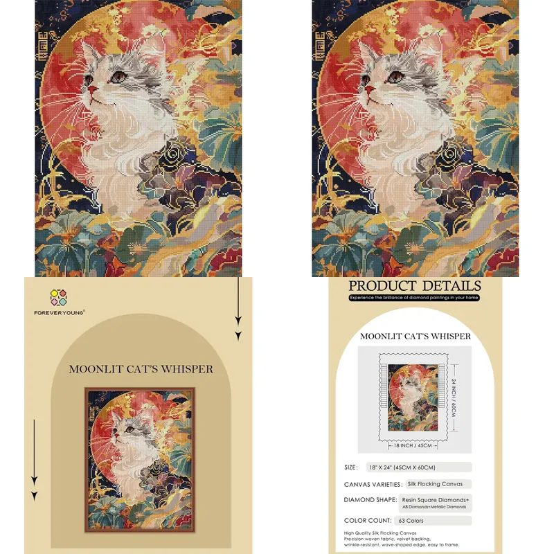 ชุดอุปกรณ์เพชร DIY 5D ภาพวาดเพ - School Of Art X Craft บทวิจารณ์และราคา