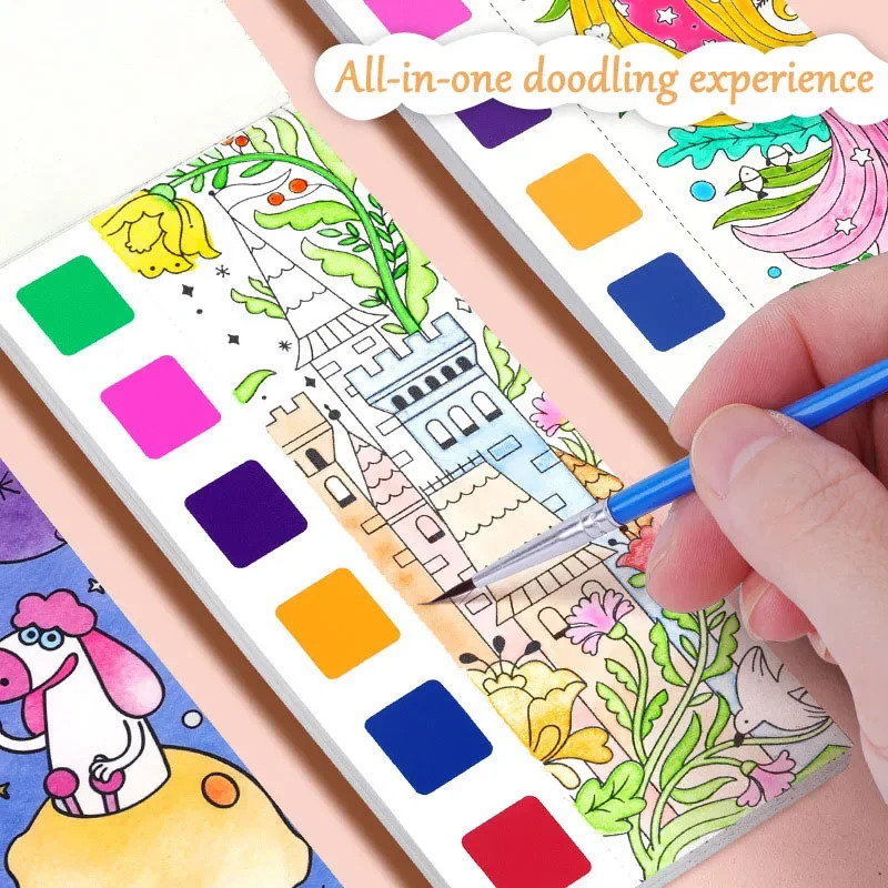 ชุดหนังสือสีน้ำแบบพกพา - 12 แผ - Gouache Paint Set บทวิจารณ์และราคา