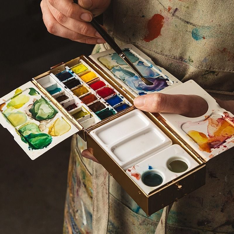 กล่องสีน้ำชุบด้วยไฟฟ้าทองเหลือ - Gouache Paint Set บทวิจารณ์และราคา